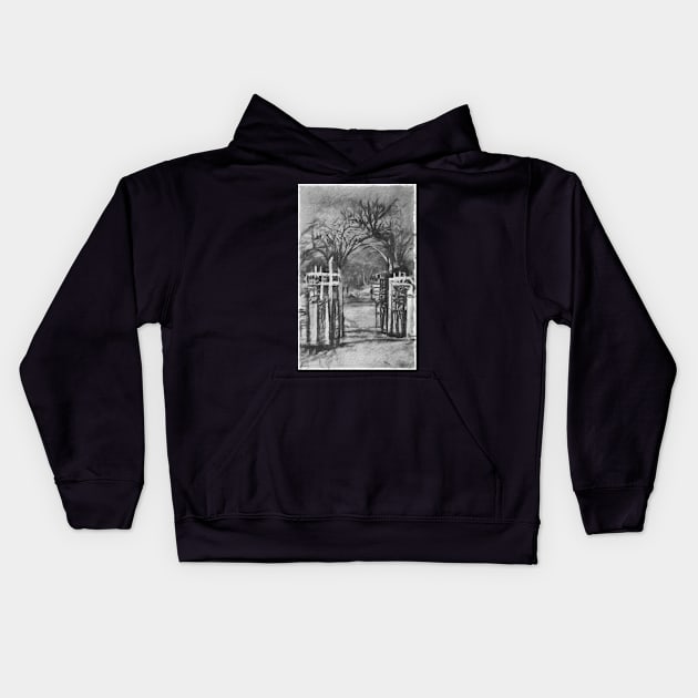 The Cemetery Gates Kids Hoodie by cannibaljp